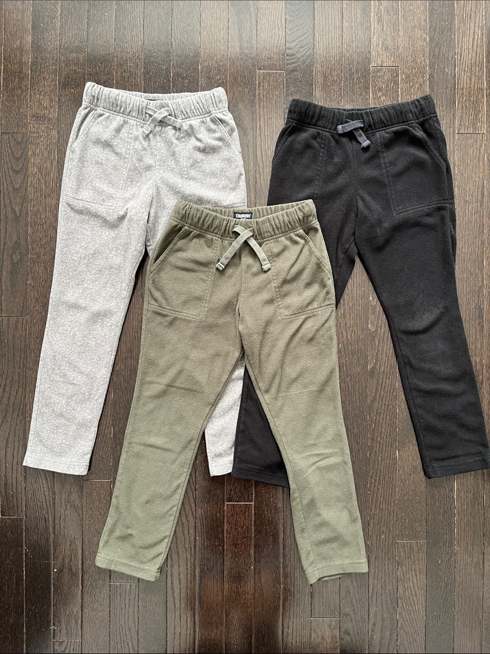 Bundle of 3 Osh Kosh B’gosh Boy’s Micro Fleece Jogger Pants Size 8